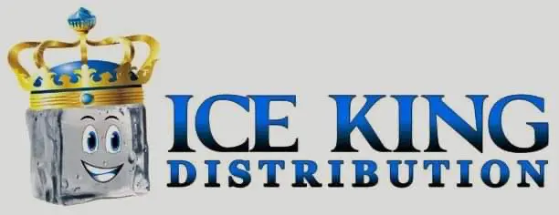 A logo for ice king distribution